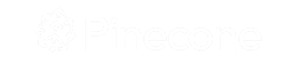 Logo of Pinecone featuring a stylized pinecone design in white against a black background.